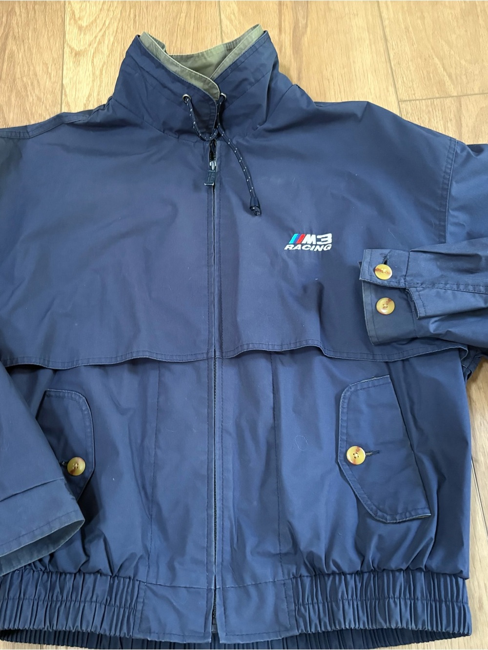 BMW M3 racing Vintage Gear For Sports mens Blue Jacket L ventilated